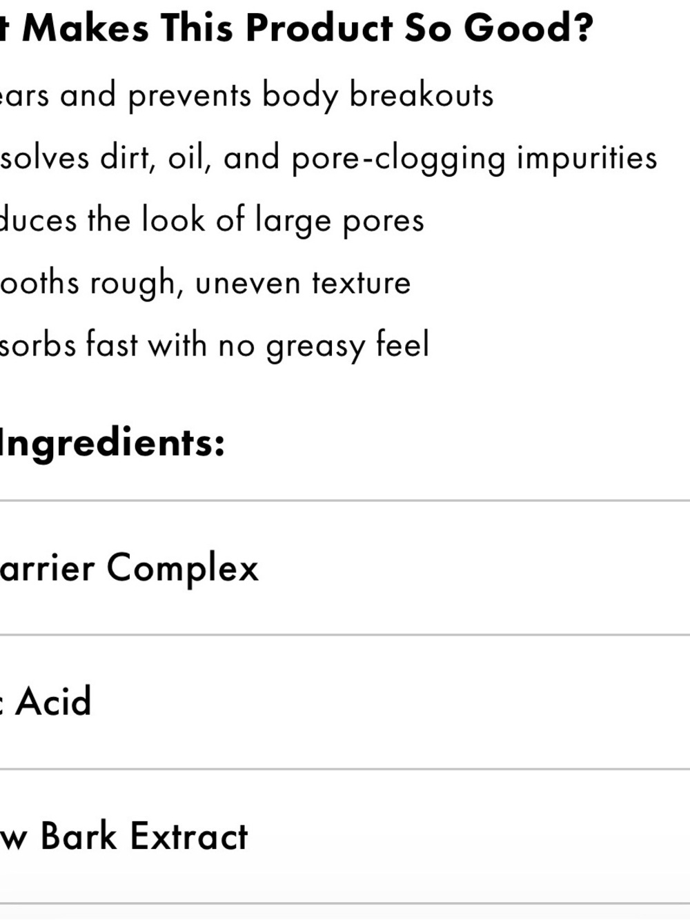 Truly Clinical The Clearing Body Serum - 3.0 oz full size - Picture 6 of 7